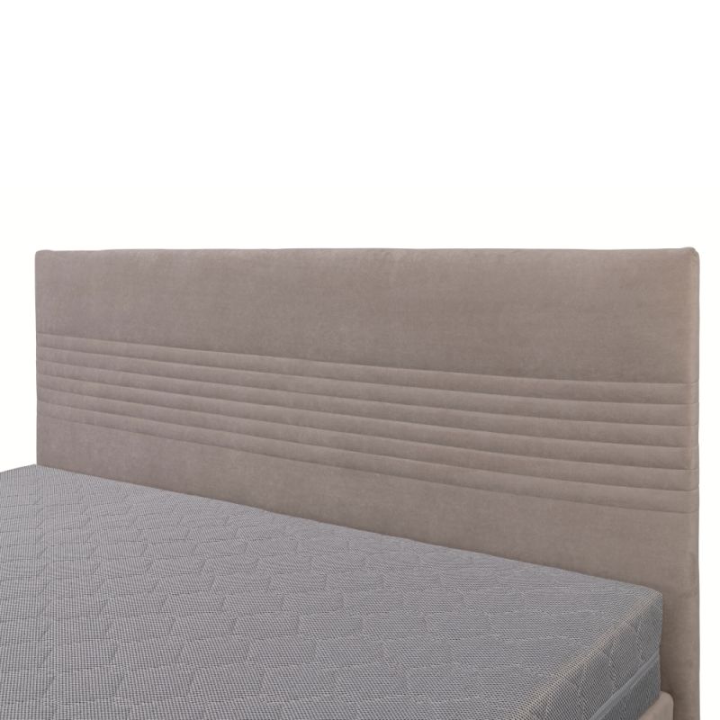 Manželská posteľ, 160x200, s úložným priestorom, béžová látka