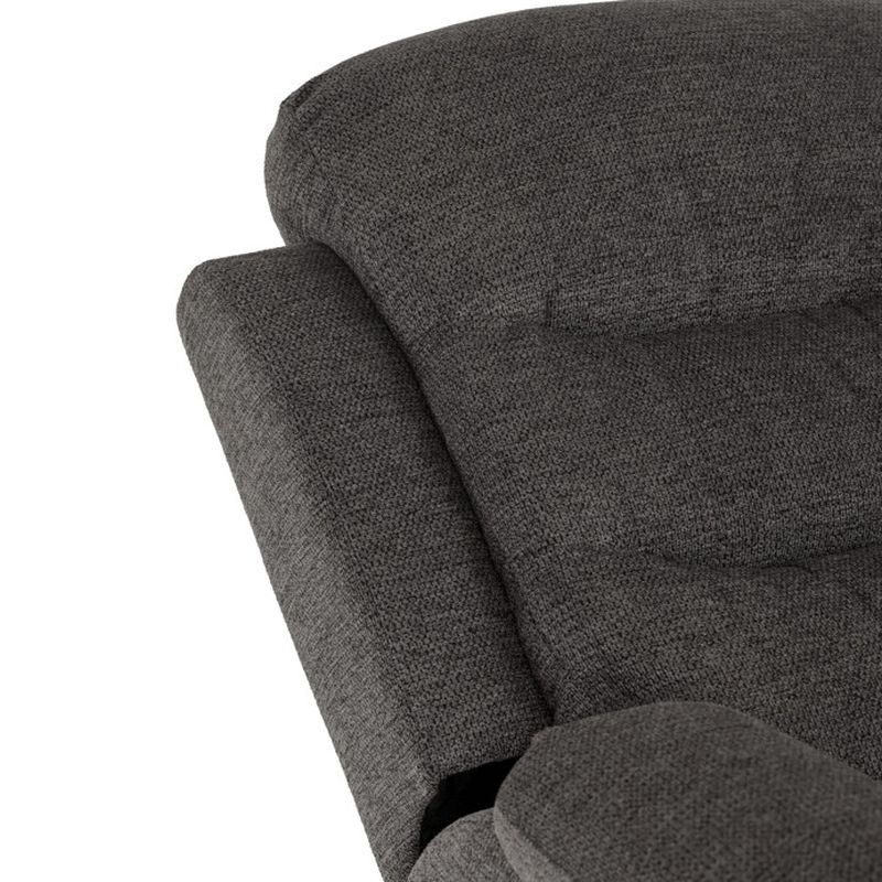 Elegantné polohovacie kreslo, manuálne ovládanie, sivá, látka