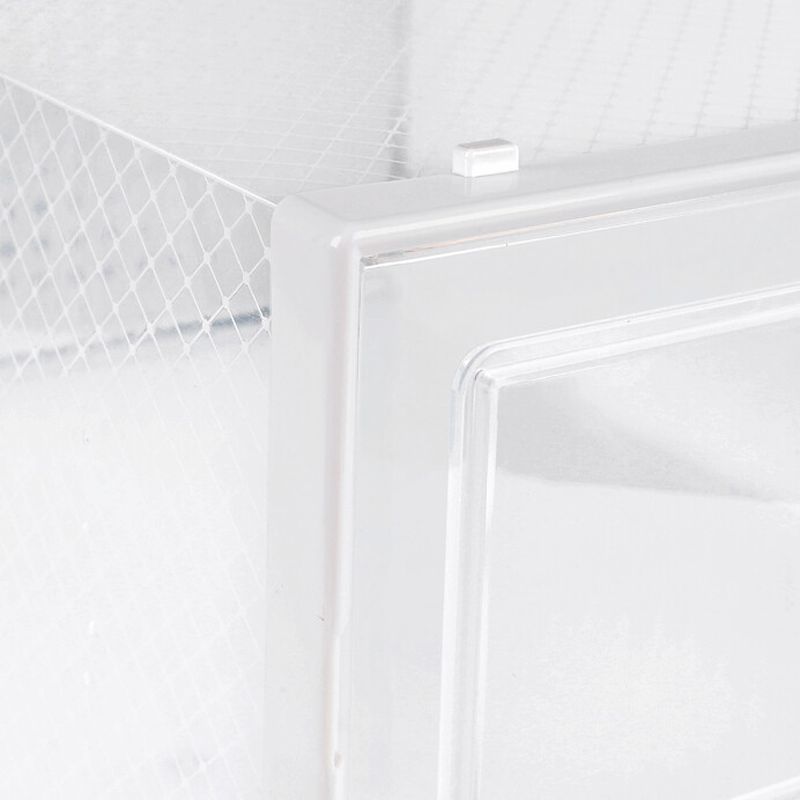 Plastový botník biely s priehľadnými dvierkami