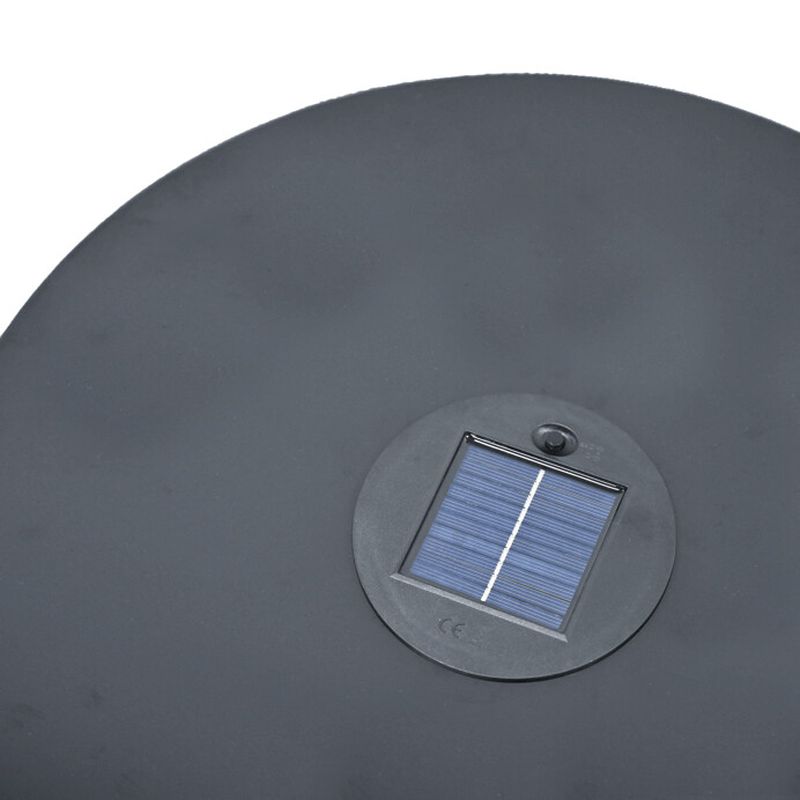 Záhradný set 1+2, sivý, polyratan, látka, solárne podsvietenie