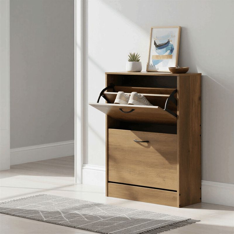 Botník s dvoma priehradkami, hnedý