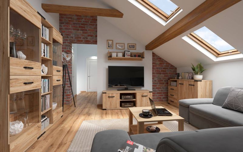 Praktická komoda 90 cm, 3 zásuvky a skrinka, jaseň belorus