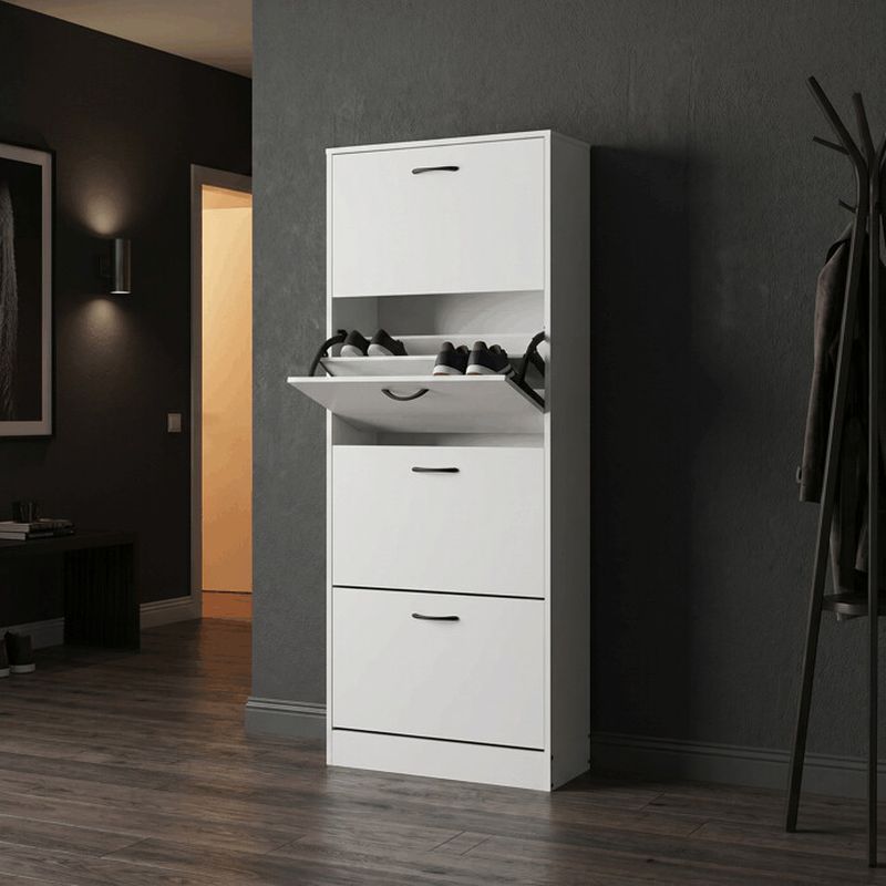 Botník so štyrmi priehradkami, biely