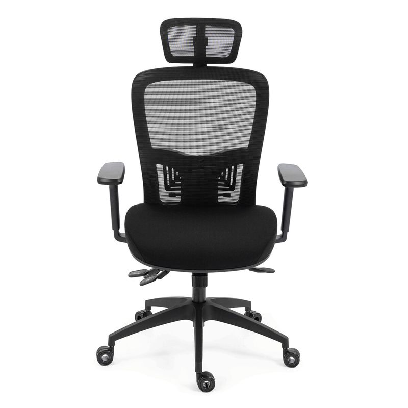 Ergonomická kancelárska stolička čierna, sieťované operadlo, 120 kg