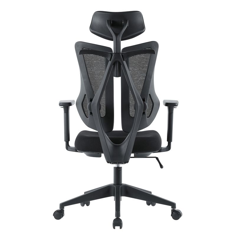 Ergonomická kancelárska stolička čierna, dvojdielne sieťované operadlo, 120kg
