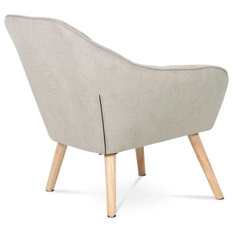 Relaxačné kreslo v škandinávskom štýle v striebornej farbe