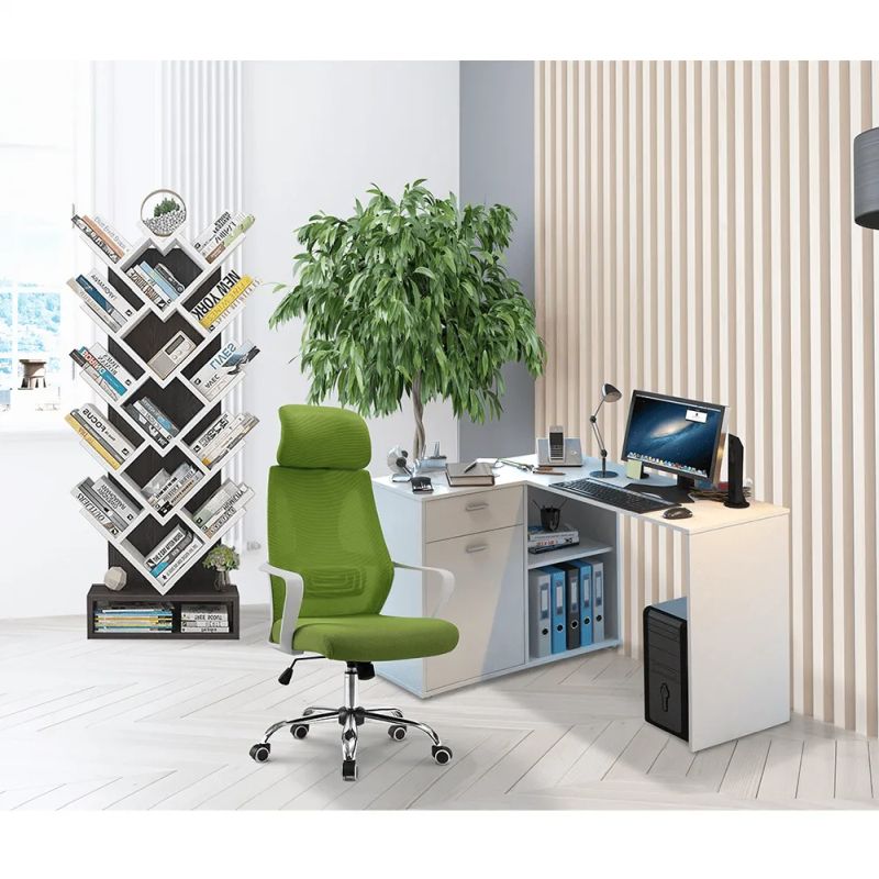 Kancelárske kreslo v zelenej látke