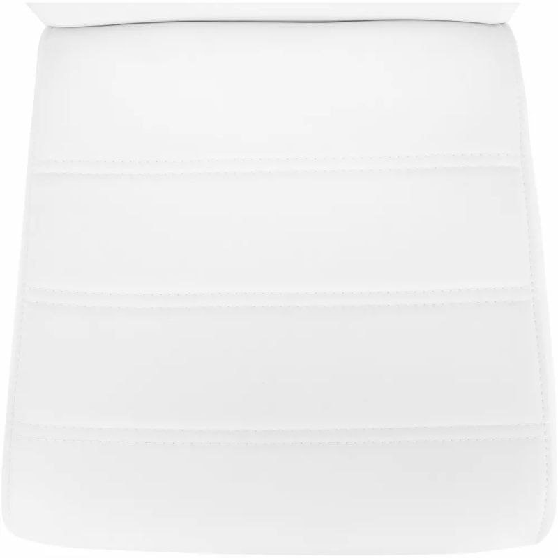 Dokonalá jedálenská stolička v bielej ekokoži