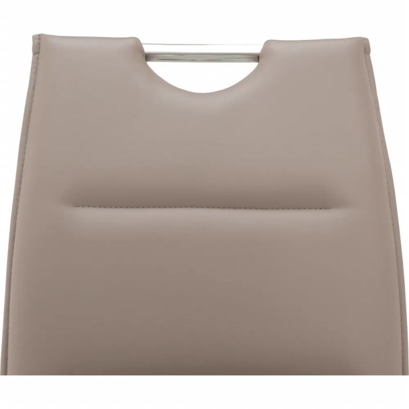 Štýlová jedálenská stolička v svetlohnedej ekokoži