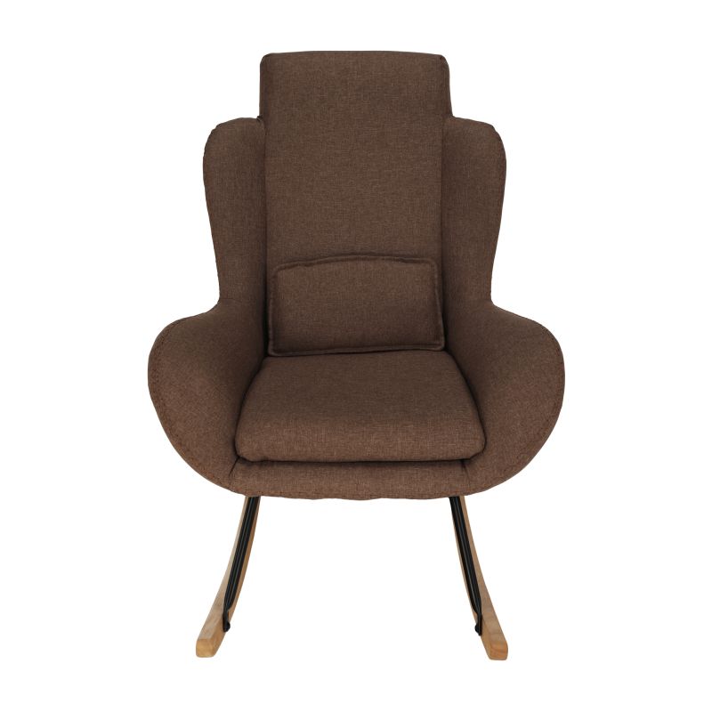 Hojdacie a relaxačné kreslo svetlohnedá látka