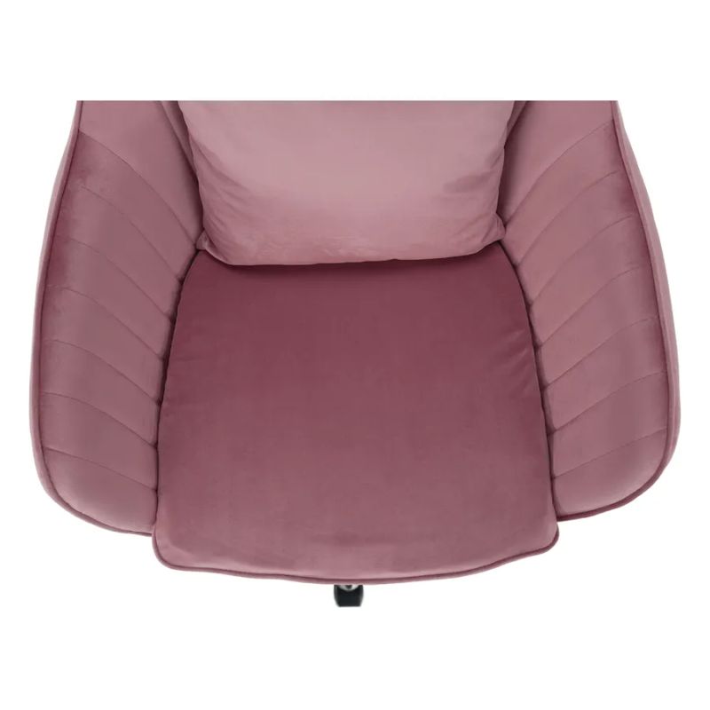 Štýlové a pohodlné kancelárske kreslo, ružová Velvet látka