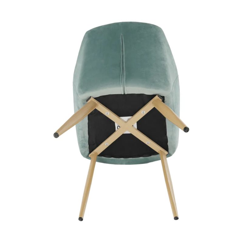 Kreslo do kuchyne a jedálne vo farbe mentolová s nohami vo farbe buk