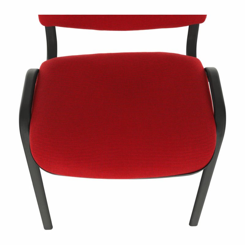 Kvalitná a pohodlná stolička s mäkkým sedením, červená