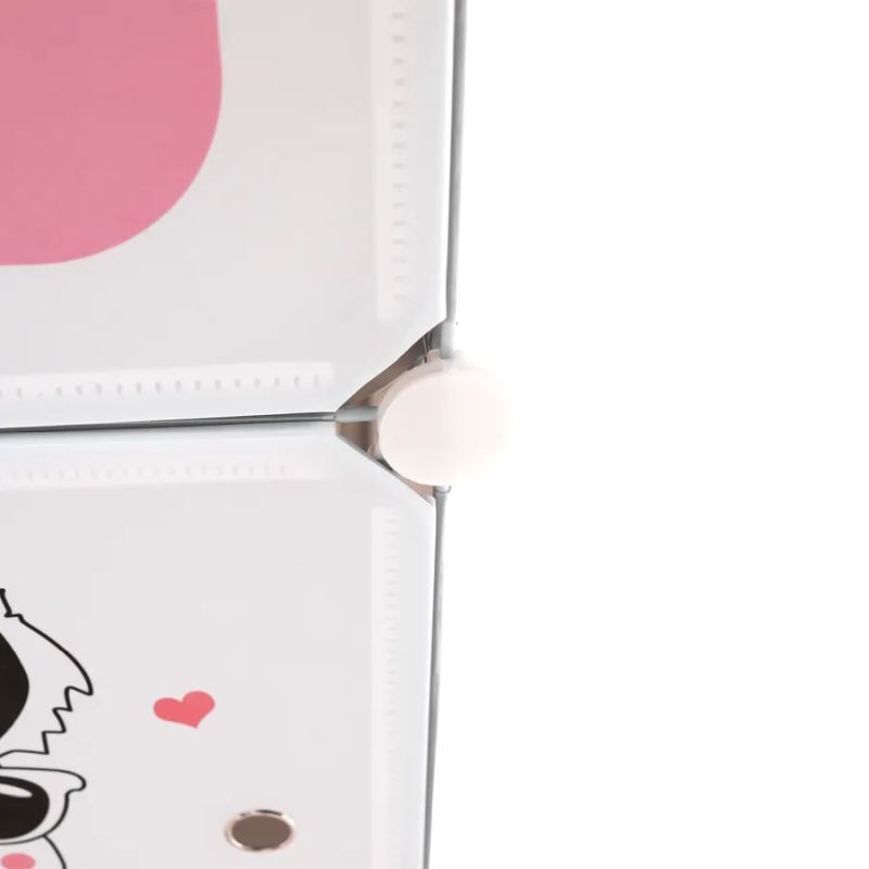 Detská modulárna skriňa, sivý/detský vzor