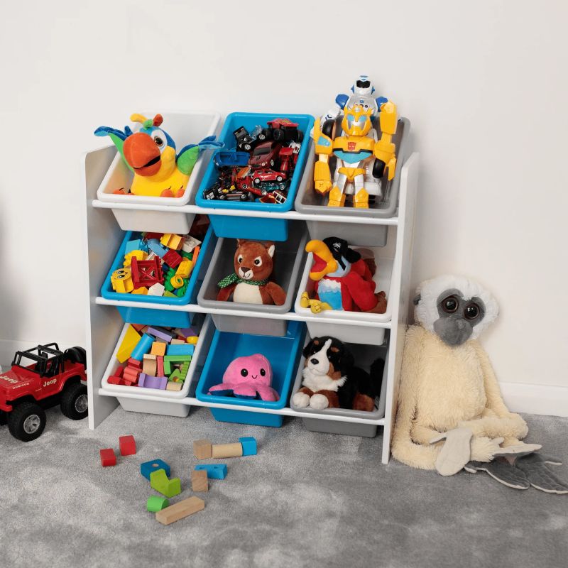 Organizér/regál na hračky, viacfarebná/vzor, TYP 3