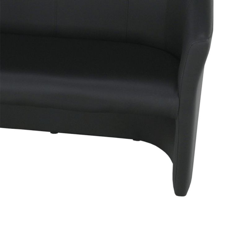 Elegantné dvojkreslo, ekokoža čierna