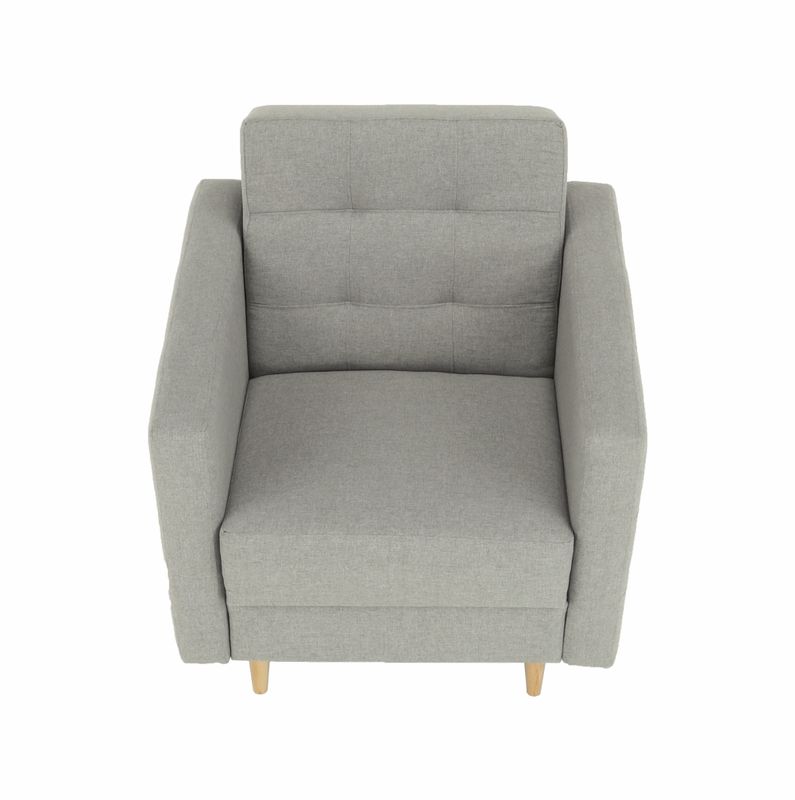 Celočalúnené kreslo, sivá látka