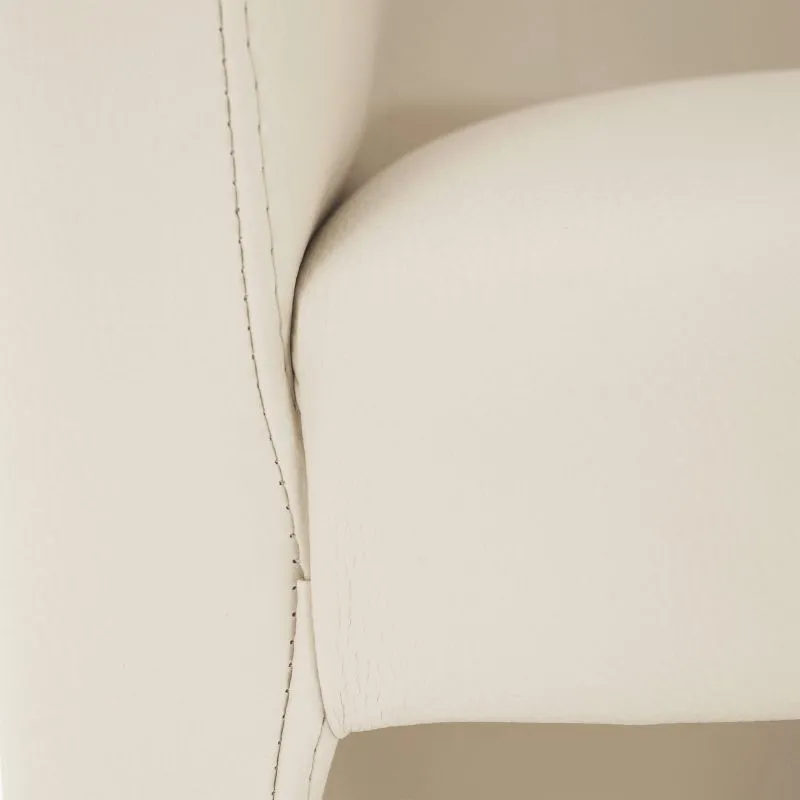 Elegantné kreslo, ekokoža béžová