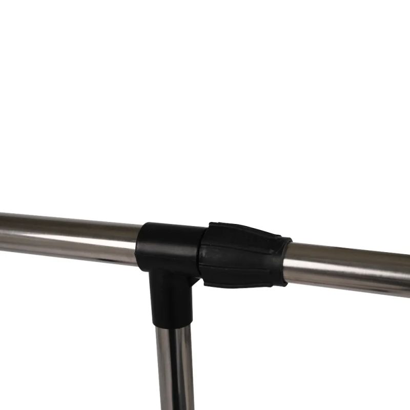 Pojazdný vešiak, nerez, kov+čierny plast