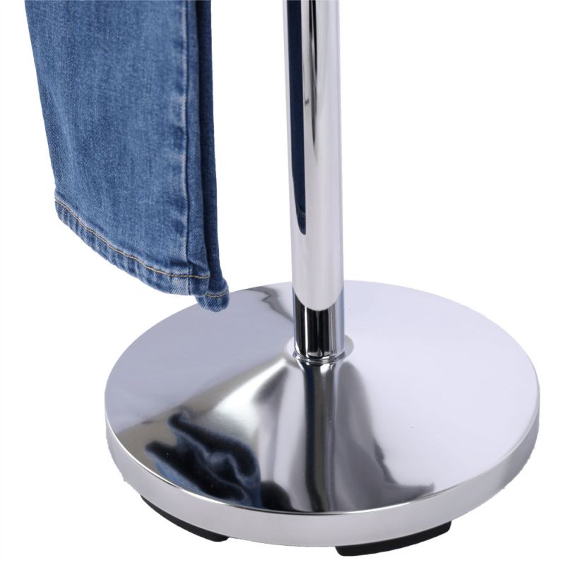 Vešiak/nemý sluha v kombinácií s drevom, chróm/buk