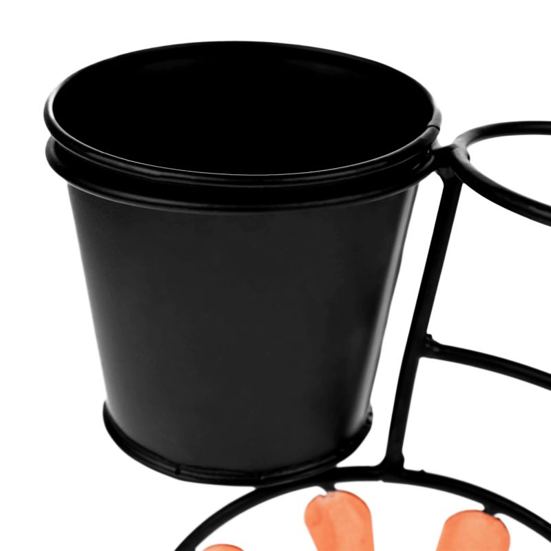 RETRO kvetináč v tvare bicykla, bordová/čierna