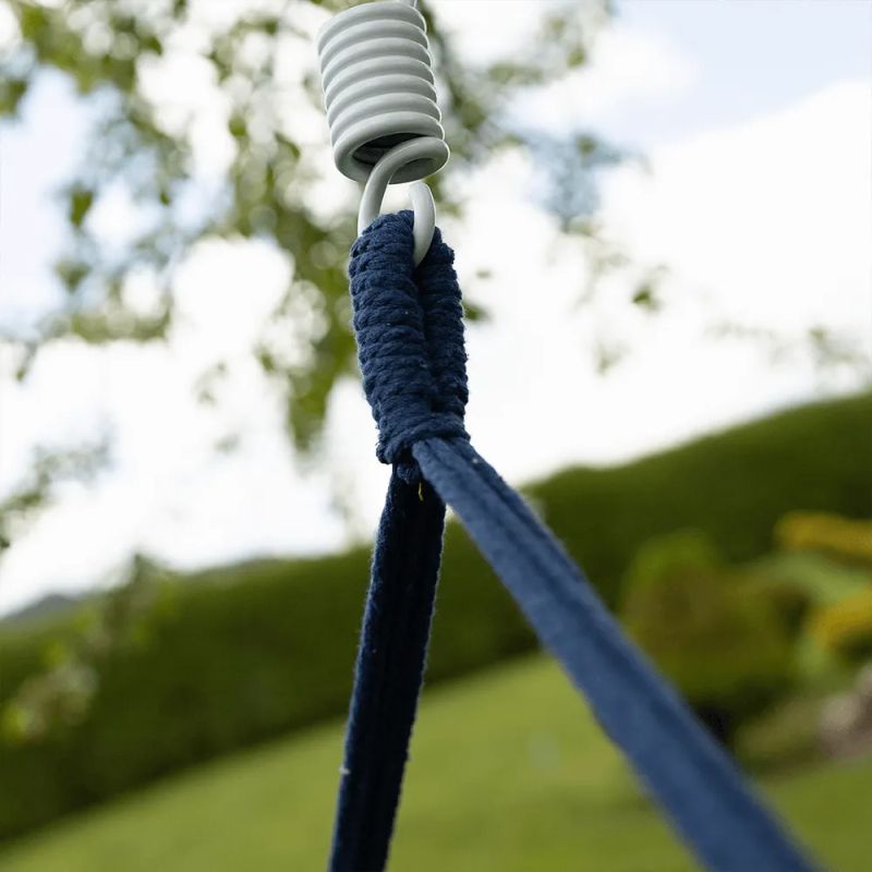 Závesné hojdacie kreslo modré