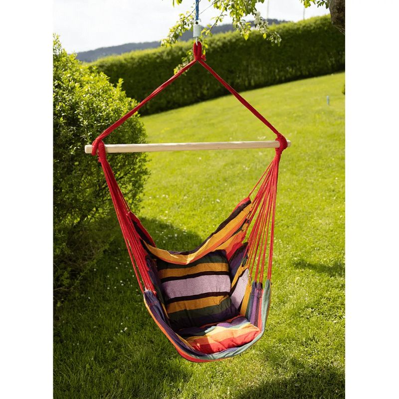 Závesné hojdacie kreslo červené