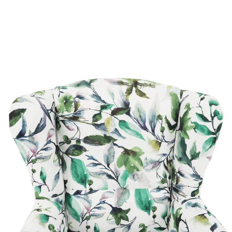 Dizajnový ušiak, látka vzor lístie