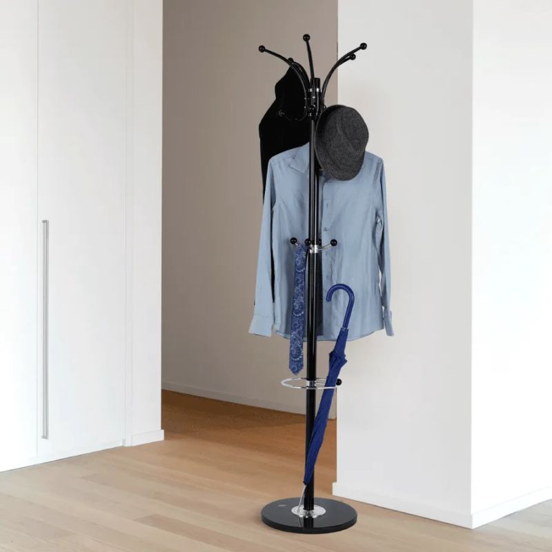 Moderný štýlový vešiak čierny