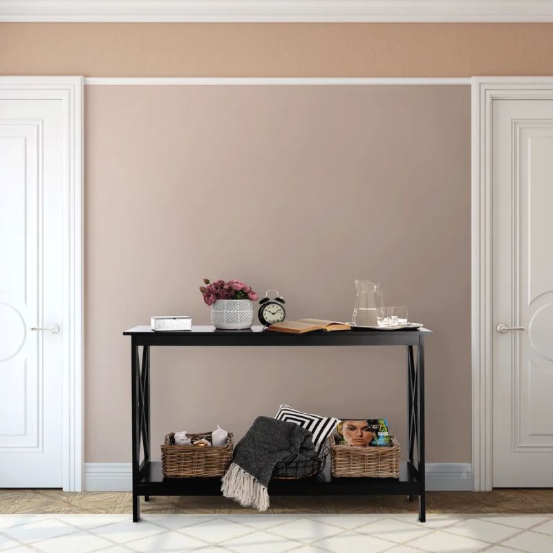 Jednoduchý konzolový stolík čierny