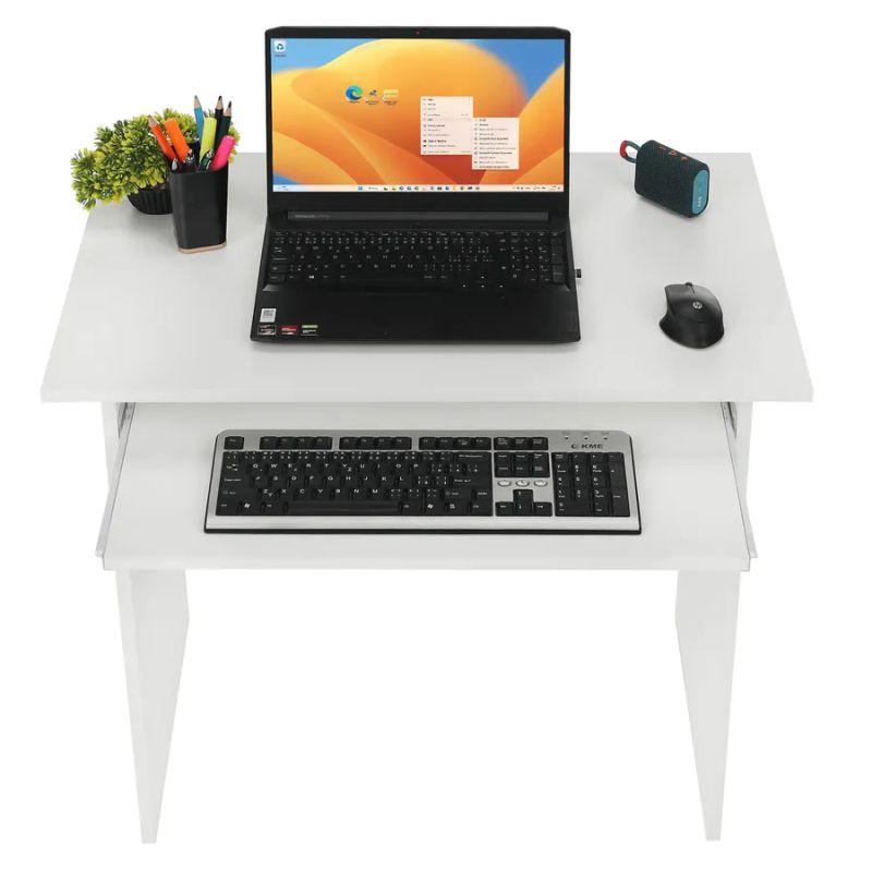 Malý PC stôl vo farebnom prevedení biela