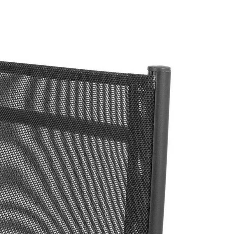 Záhradné polohovacie a skladacie kreslo čierne