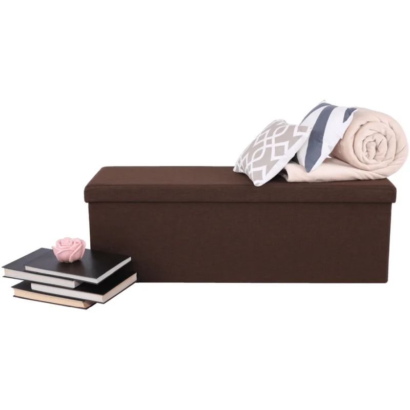 Univerzálny skladací taburet, hnedá látka