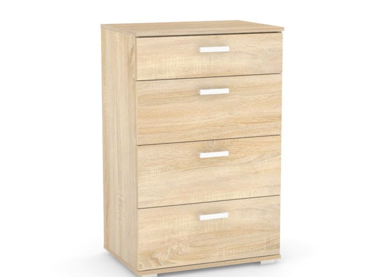 Praktická úzka komoda 4-zásuvková - viac farebných prevedení