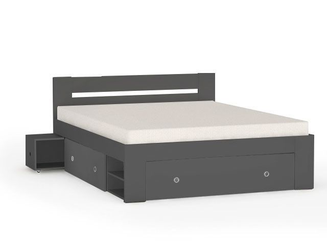 Dvojlôžko s úložným priestorom a vstavanými nočnými stolíkmi 160 - viac farebných prevedení