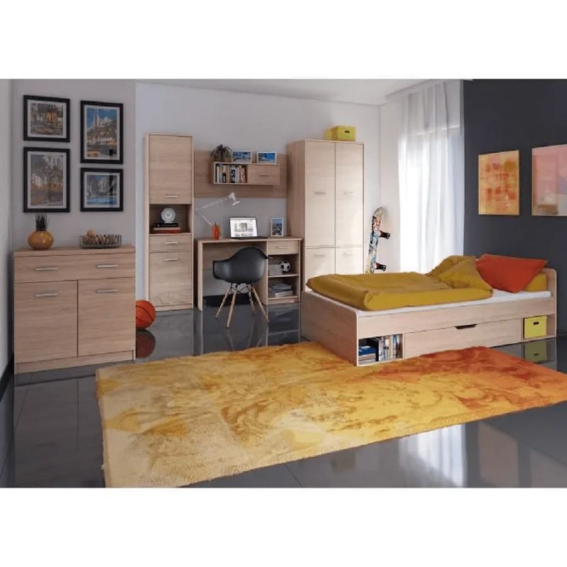 Detská-študentská posteľ 90, dub sonoma
