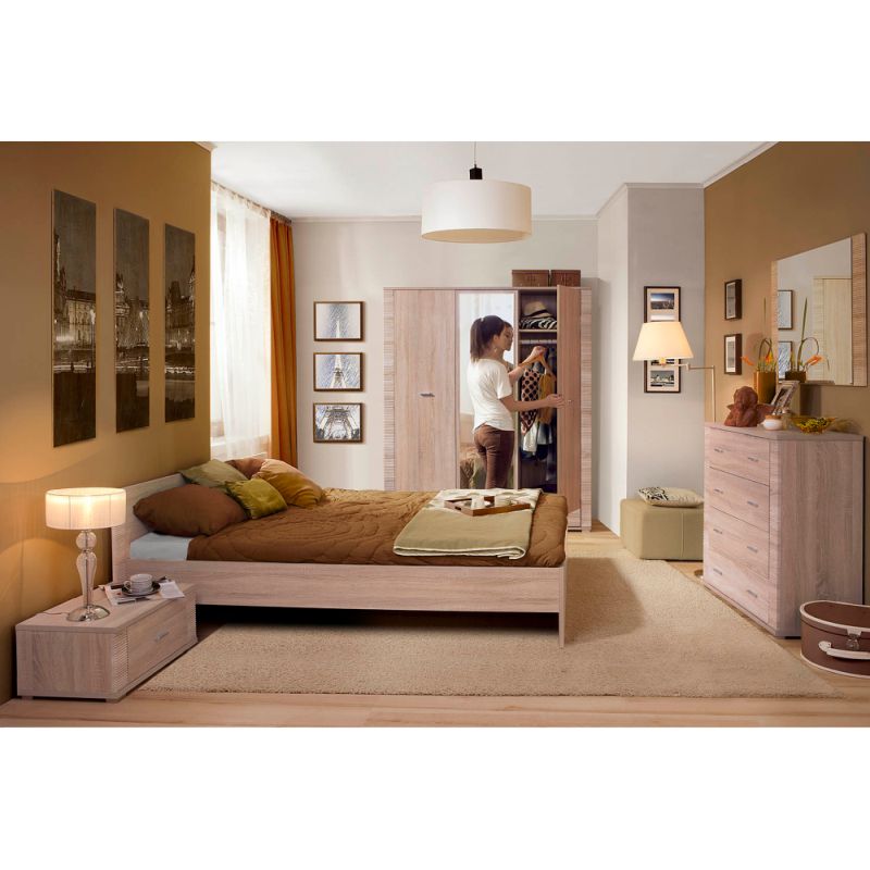 Štvorzásuvková komoda, dub sonoma