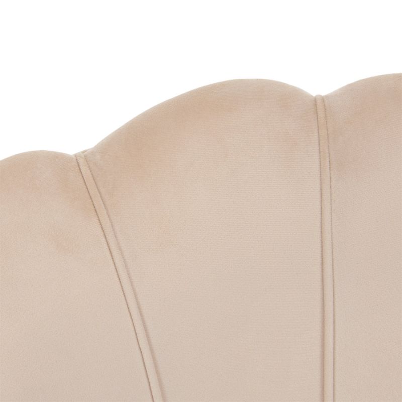 Kreslo v štýle Art-deco, béžová Velvet látka-gold chróm-zlatý