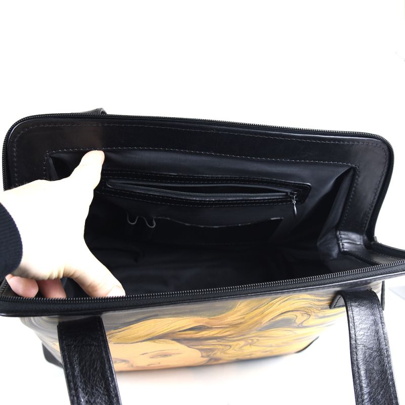 Ručne maľovaná kabelka inšpirovaná motívom Sandro Botticelli - Zrodenie Venuše