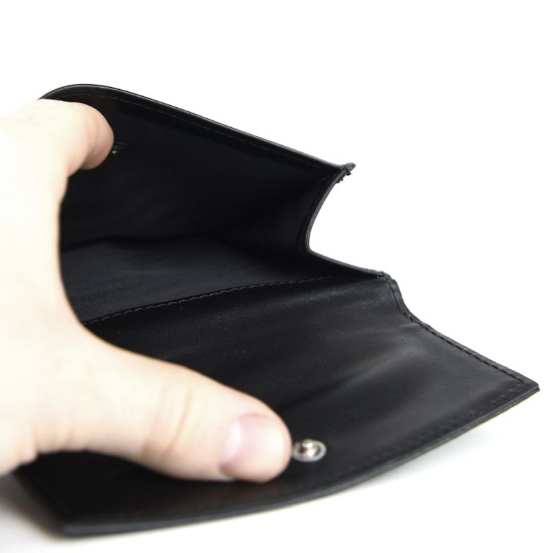 Kožená unisex peňaženka v čiernej farbe