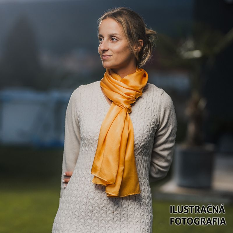 Hodvábna šatka TMAVO MODRÁ 90 x 90cm