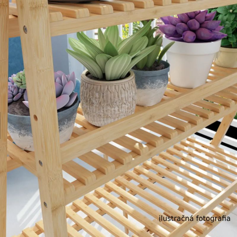 Skladací regál, bambus, TYP 2