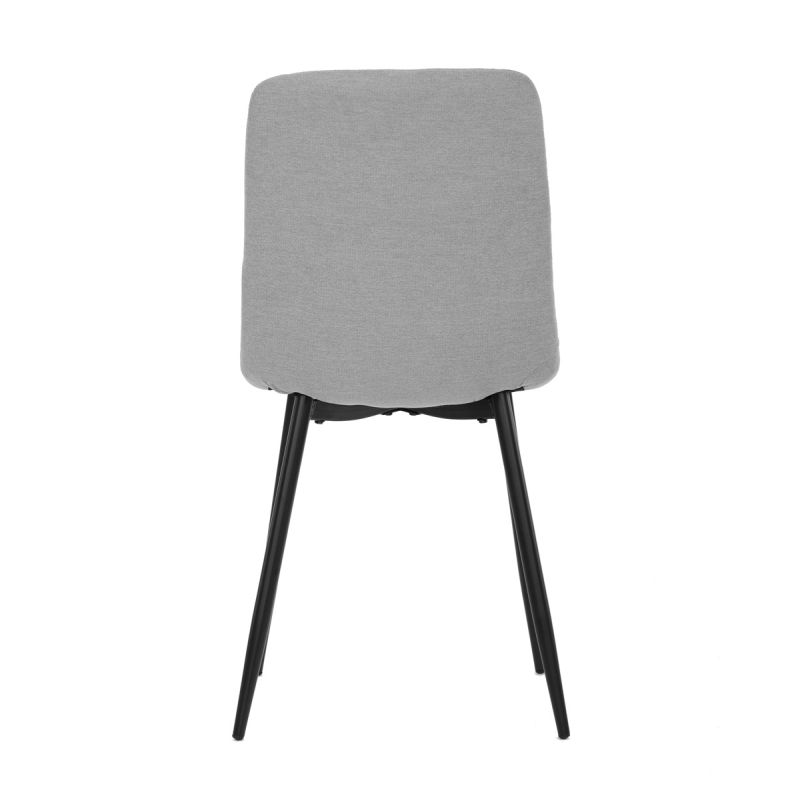 Moderná, štýlová a pohodlná stolička v striebornej látke