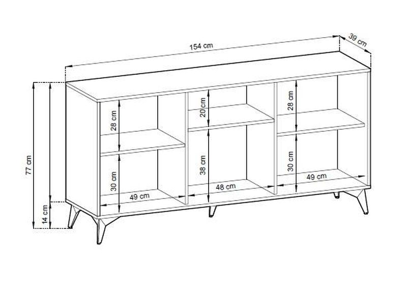 Elegantná moderná komoda K154 čierna-dub evoke