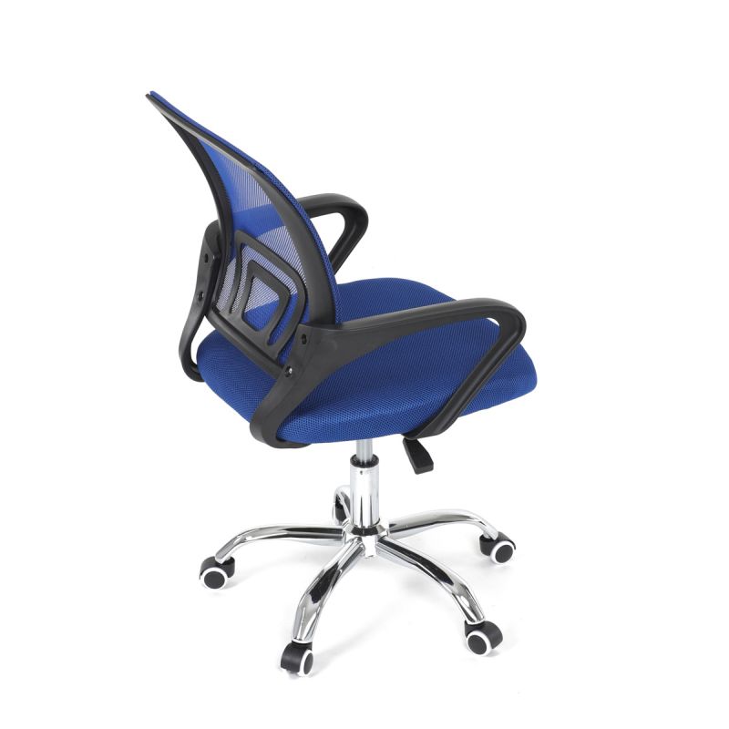 Kancelárska stolička, poťah modrá látka a sieťovina MESH