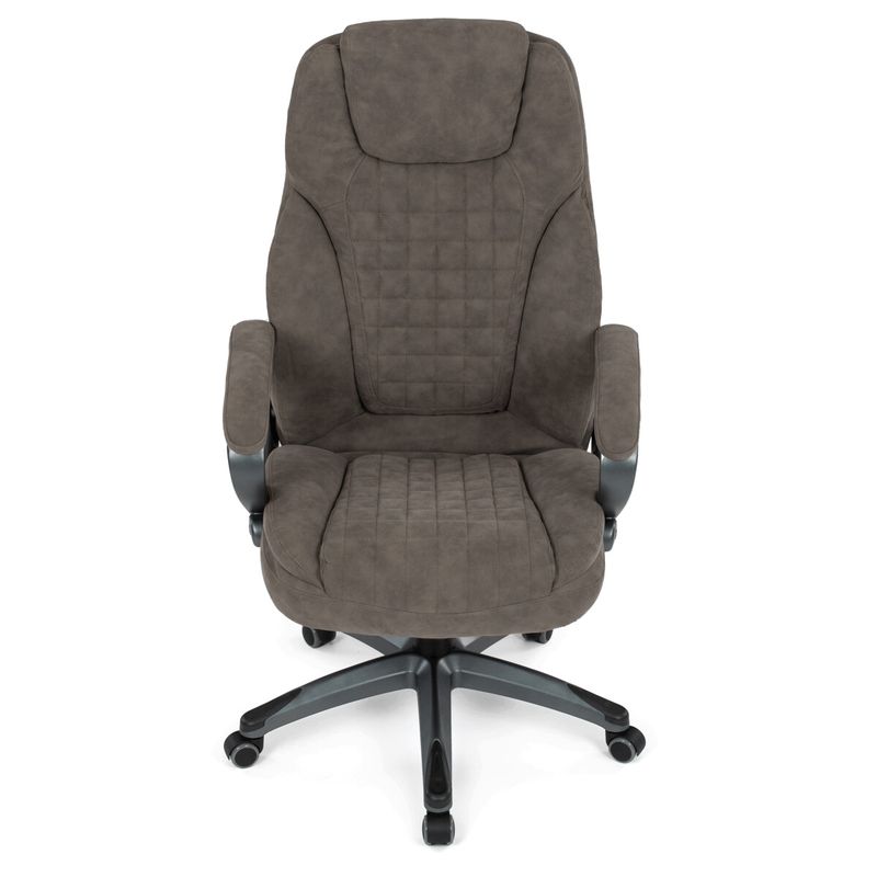 Elegantné kancelárske kreslo, sivá vintage látka