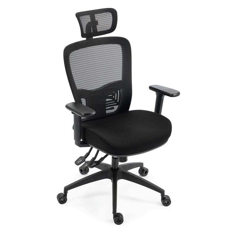 Ergonomická kancelárska stolička čierna, sieťované operadlo, 120 kg