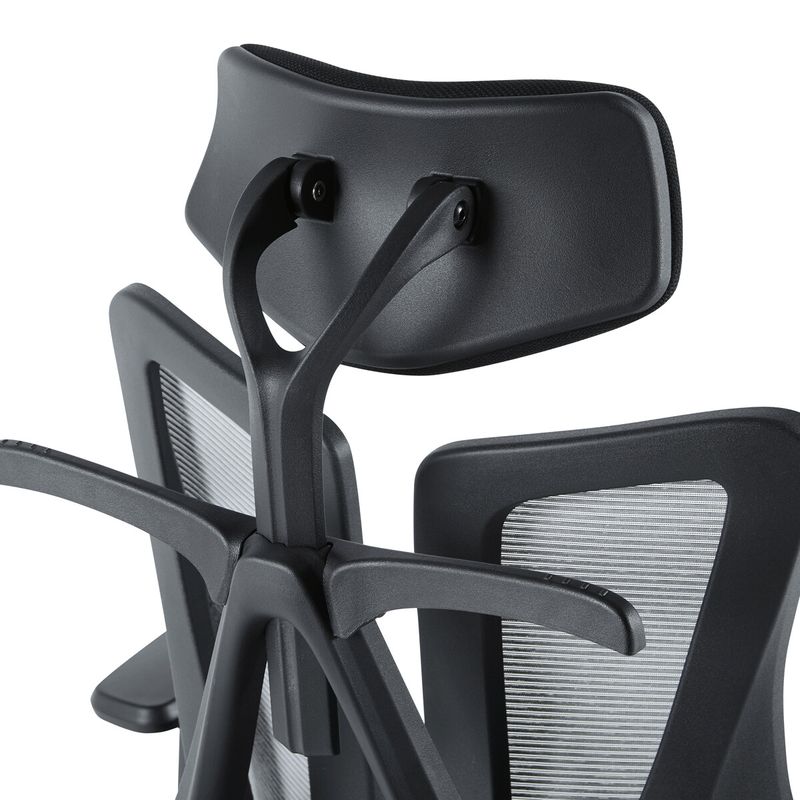Ergonomická kancelárska stolička E-racer, sivá, sieťované operadlo, 120kg