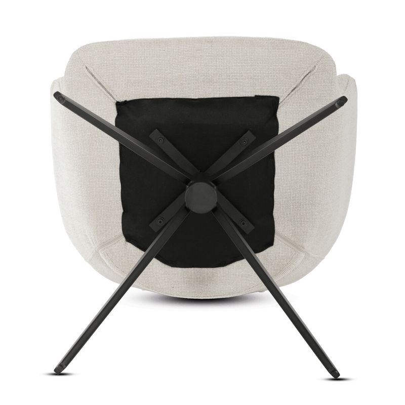 Jedálenský set so 4 stoličkami, 160x90cm, krémová látka, masív dub