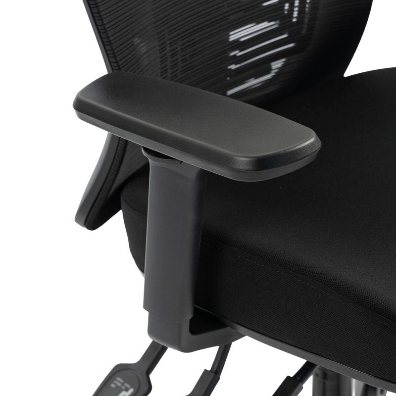 Ergonomická kancelárska stolička čierna, sieťované operadlo, 120 kg